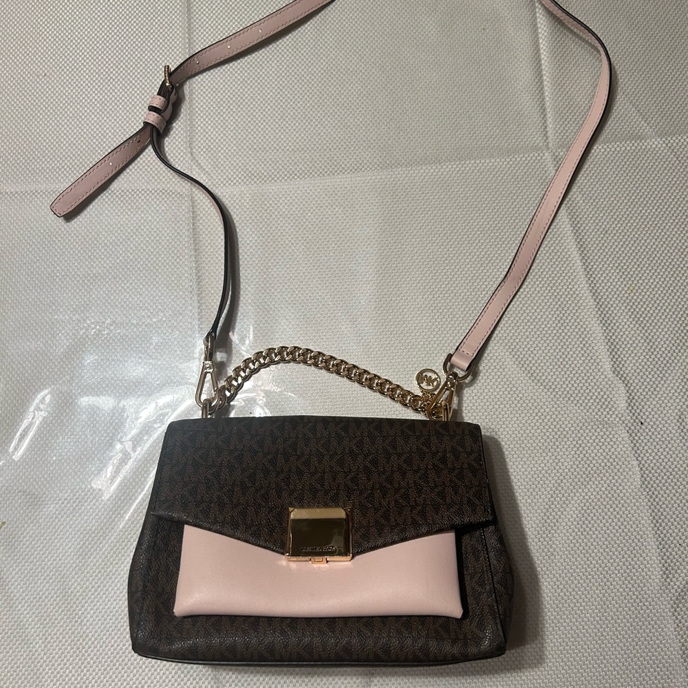 Michael Kors Pink and Brown Women's Bag
